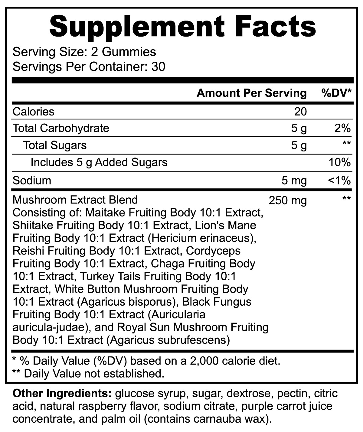 Mushroom Gummies - Extract Complex