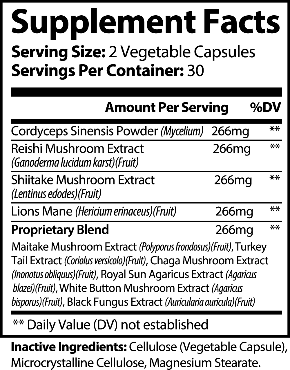 Mushroom Complex 10 X Capsules